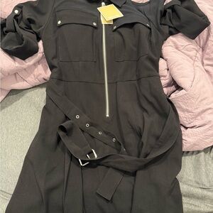 Michael Kors Black Belted Dress